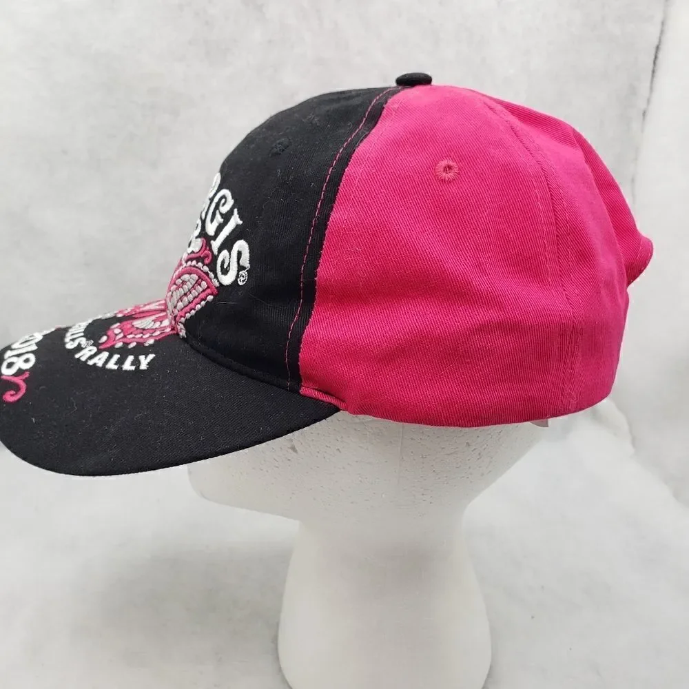 Sturgis Motorcycle Hills Ralley cap hat 2018 womens pink black butterfly 78